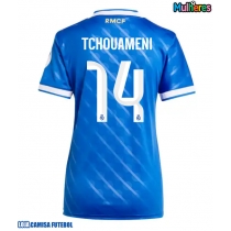 Camisa de Futebol Real Madrid Aurelien Tchouameni #14 Equipamento Alternativo Mulheres 2025-26 Manga Curta